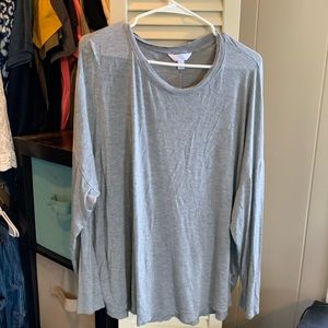 Gray dolman sleeve too